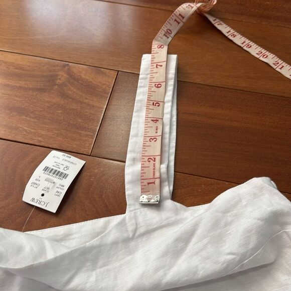 NWT Linen-blend squareneck White tank top size L - Picture 11 of 12